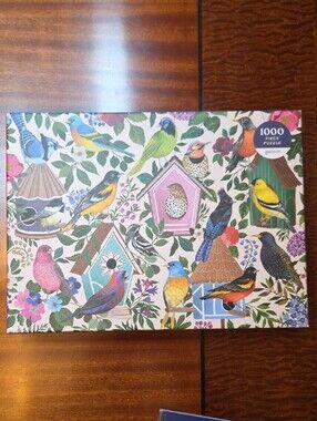Galison 1000 Piece Jigsaw Puzzle-Birdhouse Lane